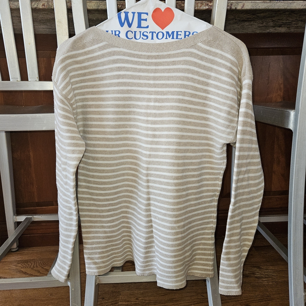 Vineyard Vines Beige Striped Sweater